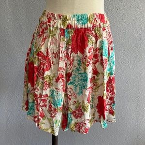 Bright Flowy Floral Skirt